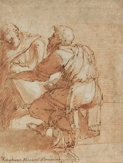 Study for 'The Four Doctors of the Church' by Domenico Beccafumi — digital art print download