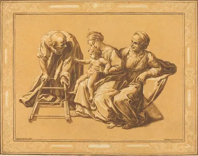 The Holy Family by Elisha Kirkall, 1724 — digital art print download