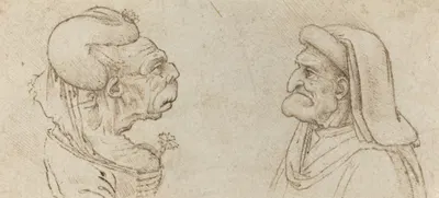 Two Grotesque Heads by Francesco Melzi — digital art print download