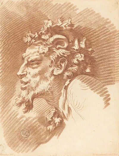 Head of a Faun by Жиль Демарто старший — digital art print download
