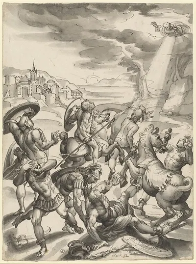 Conversion of Saul by Ганс Бок старший, 1582 — digital art print download