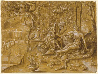Vertumnus und Pomona by Ганс Бок старший, 1572 — digital art print download