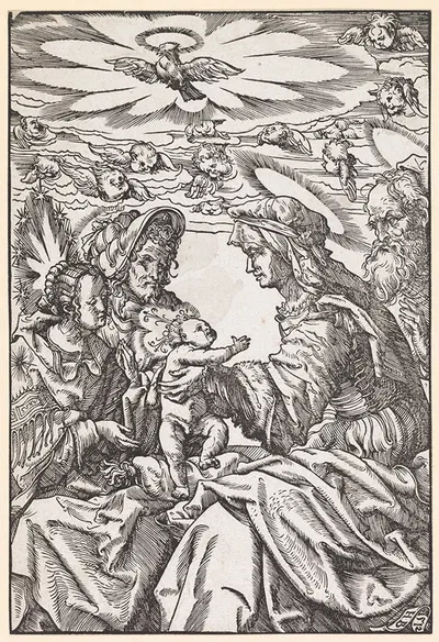 Augsburg Die Heilige Familie mit Anna und Joachim by Hans Burgkmair The Elder, 1512 — digital art print download