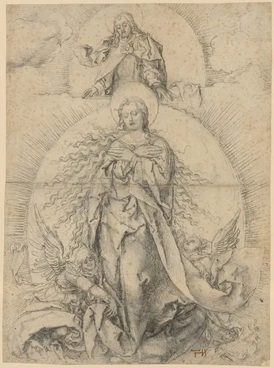 Himmelfahrt der Maria by Hans Fries, 1512 — digital art print download