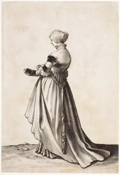 Woman Turned to the Left by Ганс Хольбейн Младший, 1523 — digital art print download