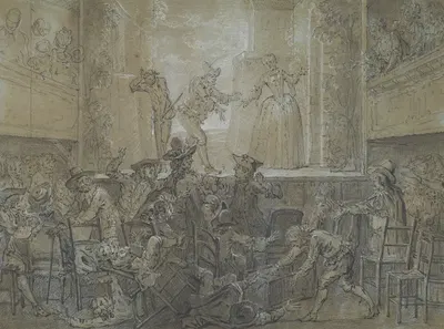 The Scene with the Tall Baguenodière by Jean-Baptiste Oudry, 1726-1727 — digital art print download