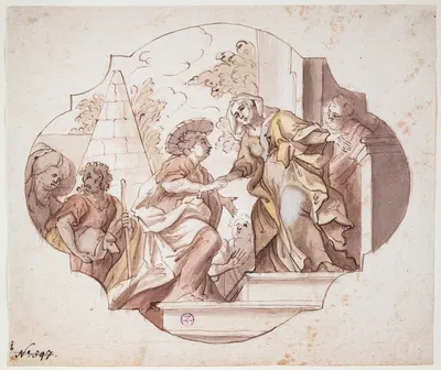 Heimsuchung by Johann Georg Bergmüller, 1723 — digital art print download