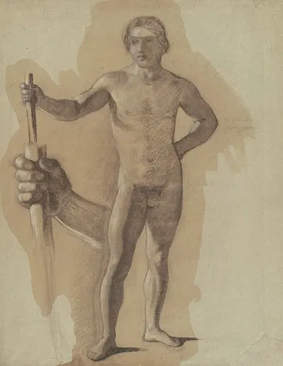 Study for 'The Landing of Columbus' by John Vanderlyn, c. 1842 — digital art print download