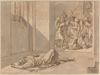 The Assassination of King Wenzel III by Иосиф фон Фюрих — digital art print download
