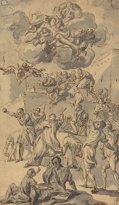 The Stoning of Saint Stephen by Joseph Ignace François Parrocel — digital art print download