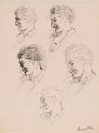 Head Studies by Луи Анкетен — digital art print download