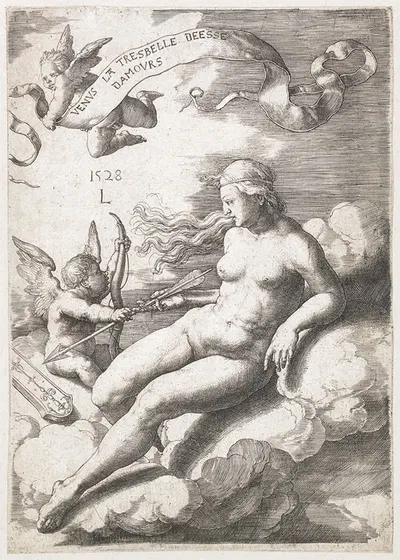 Venus by Лукас Ван Лейден, 1528 — digital art print download
