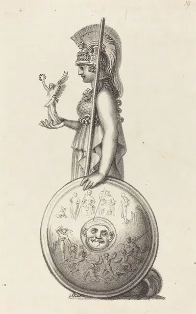 Minerva, by Phidas, published 1829 by Maria Denman — digital art print download