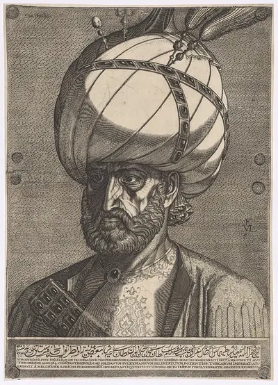 Brustbild des persischen Königs Ismael by Melchior Lorck, 1557 — digital art print download