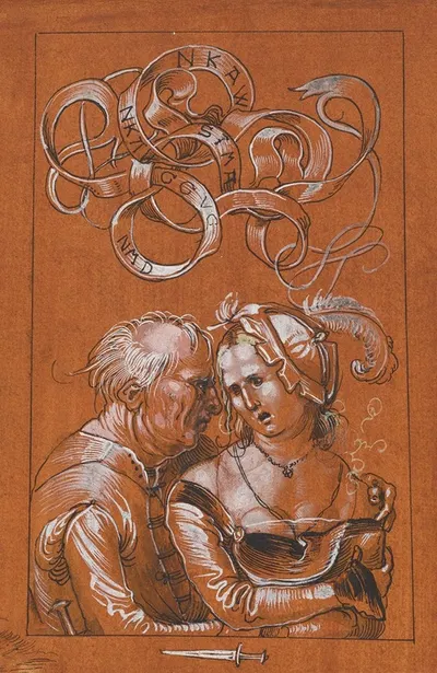 Der verweigerte Liebesantrag by Niklaus Manuel, 1511 — digital art print download
