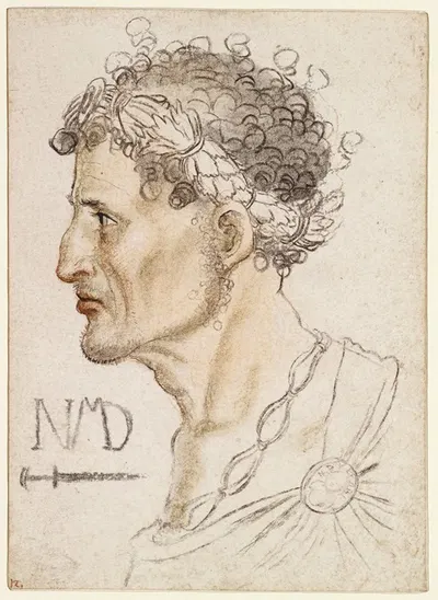Männliche Profilbüste by Niklaus Manuel, 1515 — digital art print download