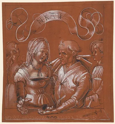 Ungleiches Paar by Niklaus Manuel, 1510 — digital art print download