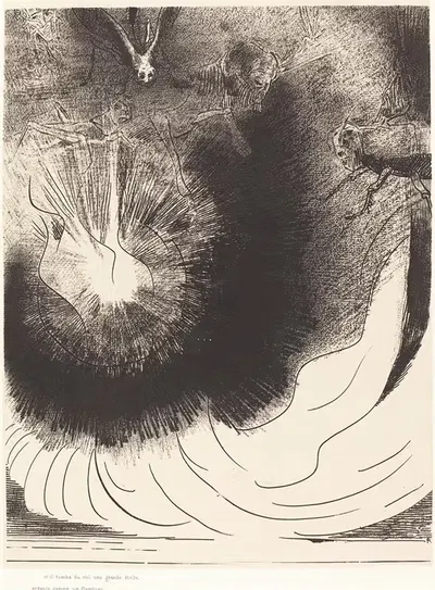Et il tombe du ciel une grande etoile ardente (And there fell a great star from heaven burning as it were a lamp) by Odilon…