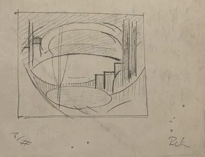 Study for 'Soho' (verso) by Оскар Блюмнер, 1919 — digital art print download