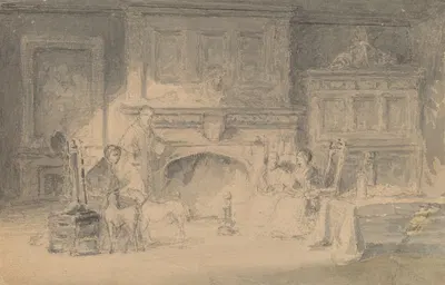 Study for 'The Bailey Family' by Роберт Уолтер Уир — digital art print download