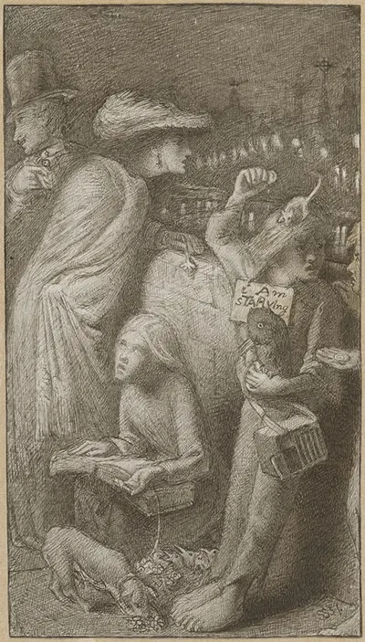 I Am Starving by Simeon Solomon, 1857 — digital art print download