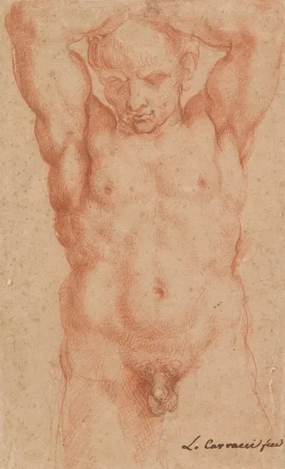 Male Nude by Агостино Караччи — digital art print download