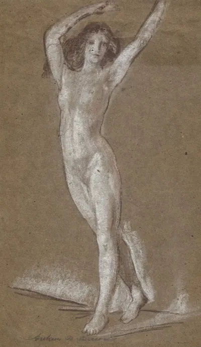 Standing Female Nude by Артур Боун Дэвис, 1991 — digital art print download
