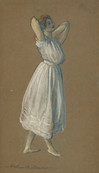 Woman Standing with Hands Behind her Head by Артур Боун Дэвис, 1980 — digital art print download
