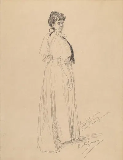 Sketch of a Lady by Каролус-Дюран, 1994 — digital art print download