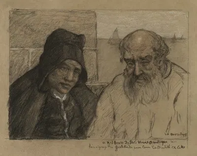 French Peasants by Charles Cottet, 1996 — digital art print download