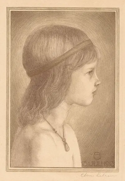 Portret van een onbekend meisje by Крис Лебо — digital art print download