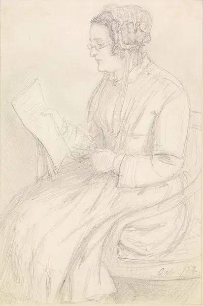 Portrait of Frances Rossetti, the Artist's Mother by Dante Gabriel Rossetti, 1988 — digital art print download