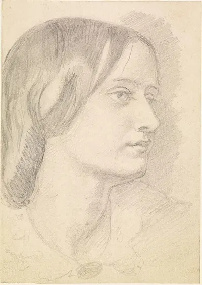 Portrait of Red Lion Mary, Mrs Mary Nicholson by Dante Gabriel Rossetti, 1982 — digital art print download
