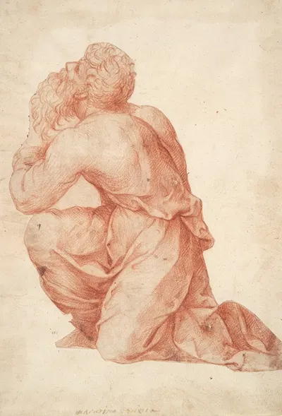 Kneeling Man by Domenico Beccafumi, 1986 — digital art print download