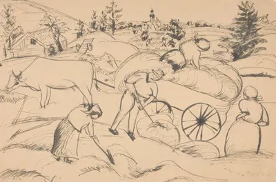 Harvesting by Дора Бромбергер, 1978 — digital art print download