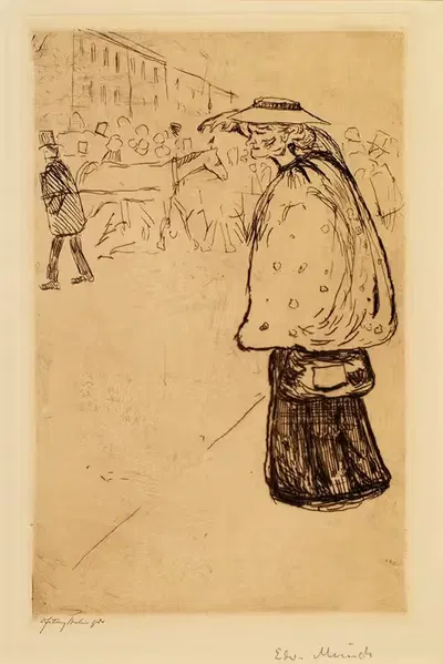 Street Character (The Sailor's Bride) by Edvard Munch, 1992 — digital art print download
