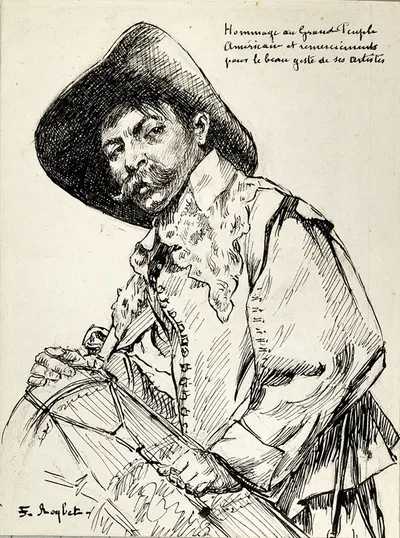 The Drummer by Фердинанд Ройбе — digital art print download
