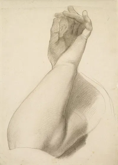 The Spirit of Justice – Study of the uplifted left Arm of the Figure of Justice by Форд Мадокс Браун — digital art print…