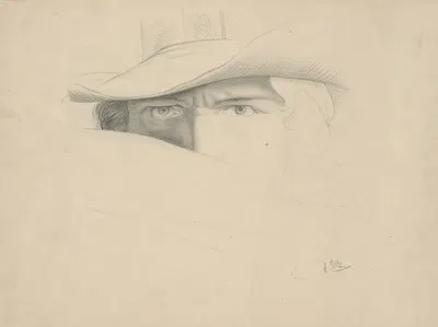 Man in a hat by Франтишек Климкович — digital art print download