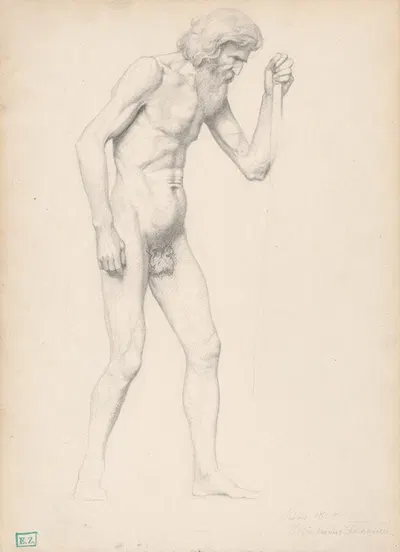 Study of an old man's act by František Klimkovič — digital art print download