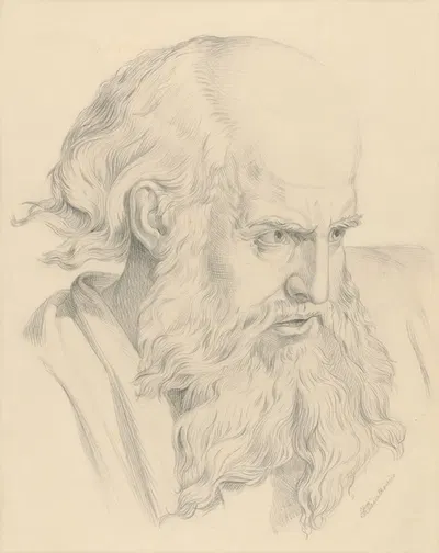 The head of an old man by František Klimkovič — digital art print download