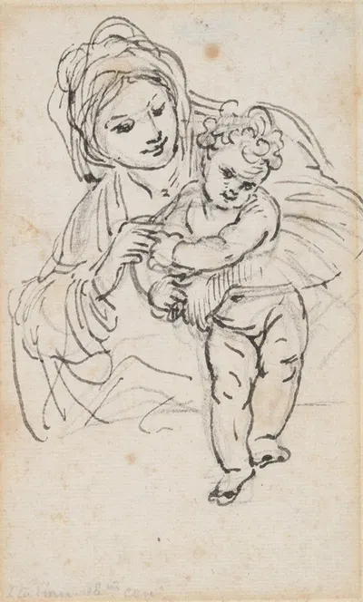 Madonna and Child by Giacinto Calandrucci — digital art print download