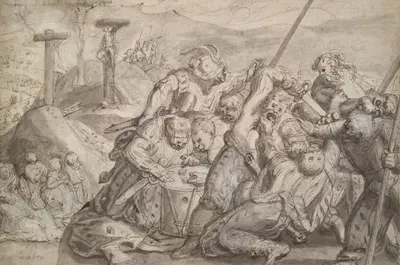 Soldiers Gambling for the Robe of Christ by Ганс фон Ахен — digital art print download
