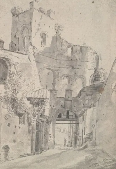 Roman Ruins; Tower and Gate by Jan Asselijn — digital art print download