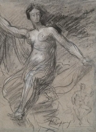 Allegory of France (La France sous les traits d’une nymph), study for France Enlightening the World and Protecting…