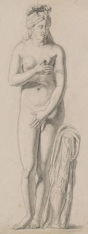 A study of an ancient female figure by Йозеф Ханула — digital art print download