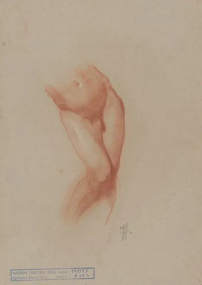 Torso of a male nude by Йозеф Ханула — digital art print download