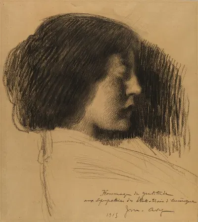 Head of a Girl by Joseph-Marius Jean Avy — digital art print download