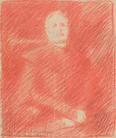 Sketch for a Portrait of Bishop Moyzes by Милан Томка Митровский — digital art print download