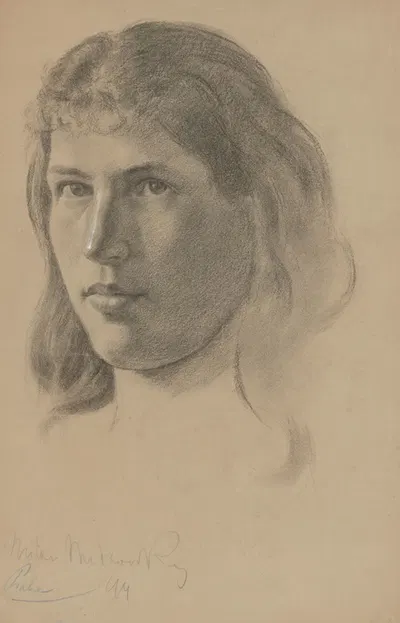 Study of Female Head by Милан Томка Митровский — digital art print download